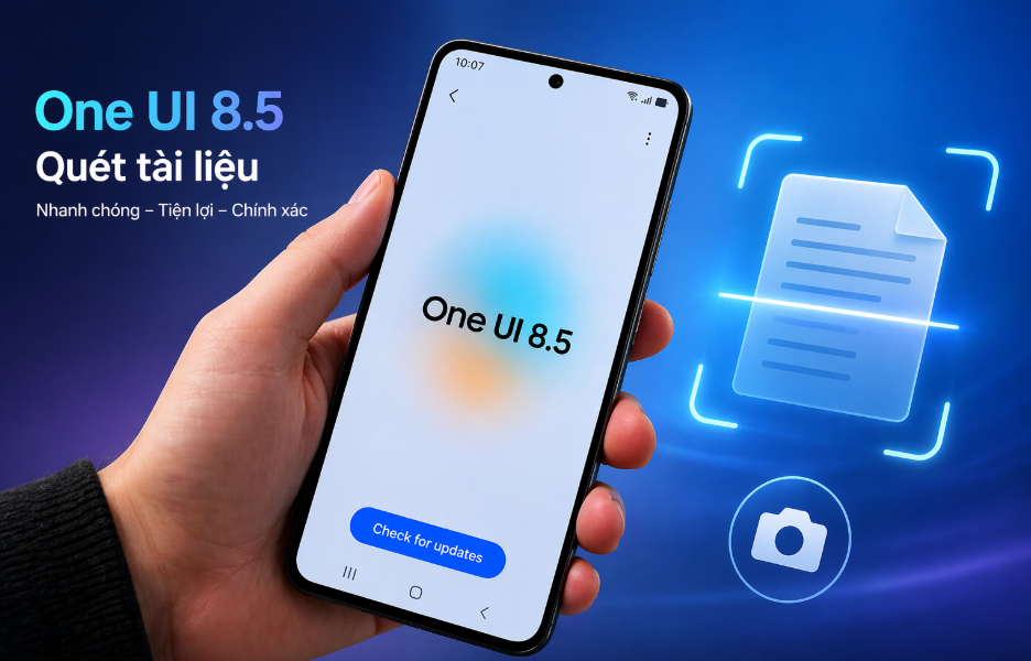 One UI 8.5 thêm tính năng quét tài liệu cực nhanh: Cách dùng trên Samsung Galaxy