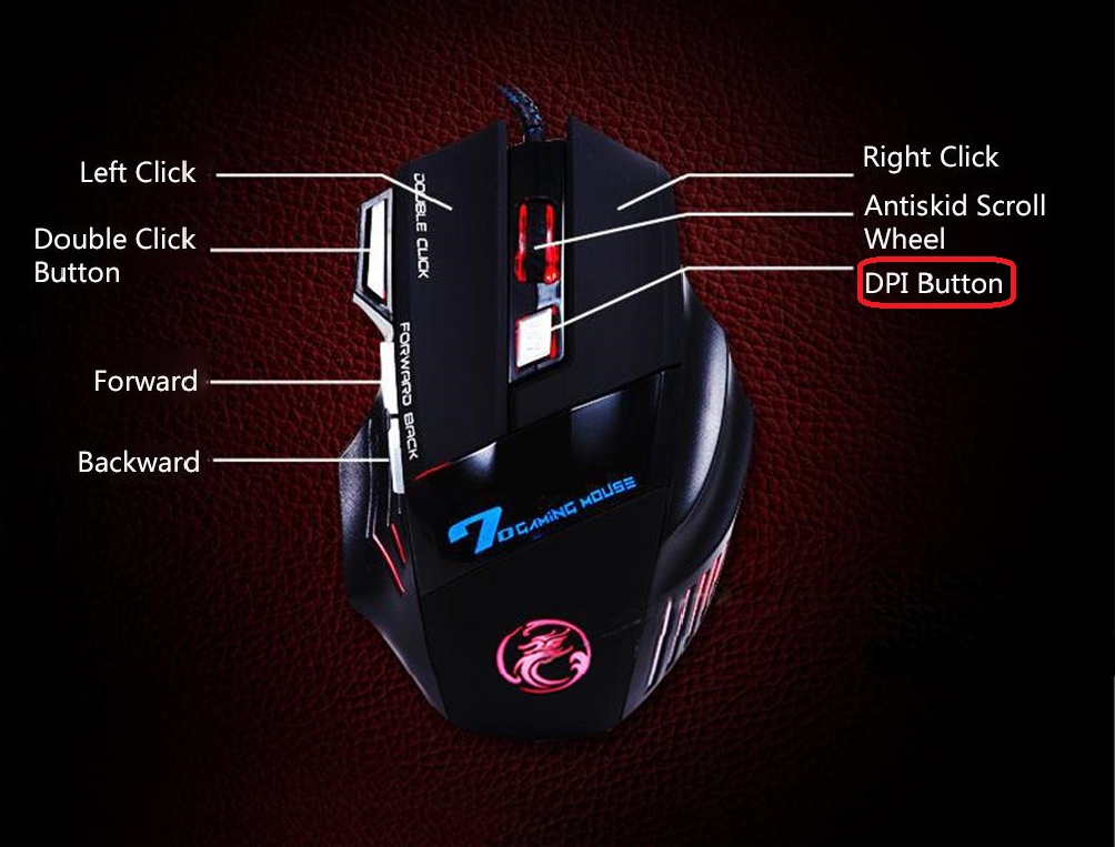 Chuột gaming thường hỗ trợ nhiều mức DPI để người chơi dễ dàng thay đổi theo từng thể loại game.