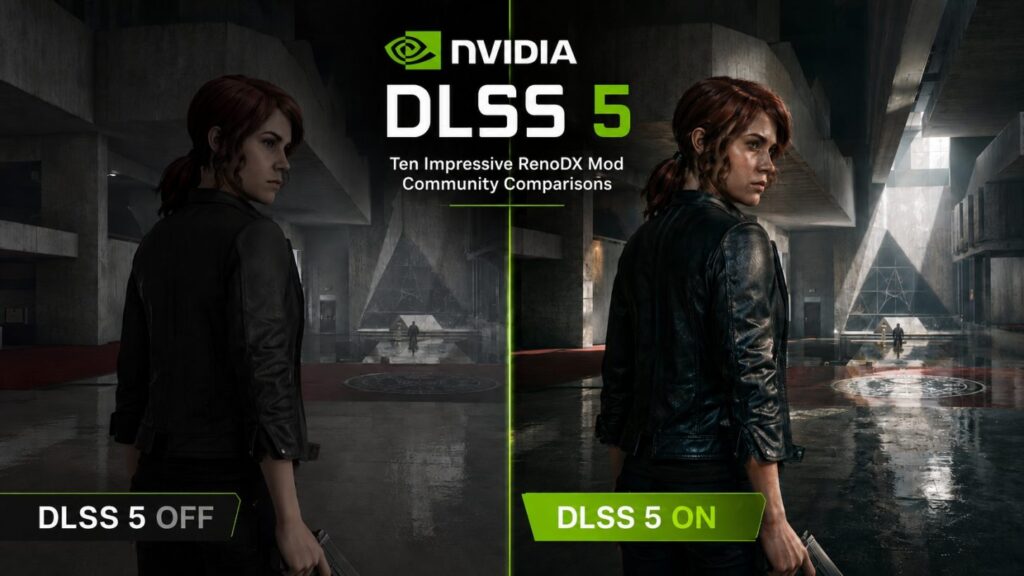 DLSS 5 Neural Rendering so sánh bật tắt trong game Control trên GPU NVIDIA