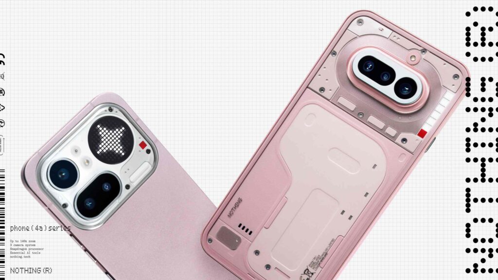 Nothing Phone 4a Pro (trái) và Phone 4a (phải)