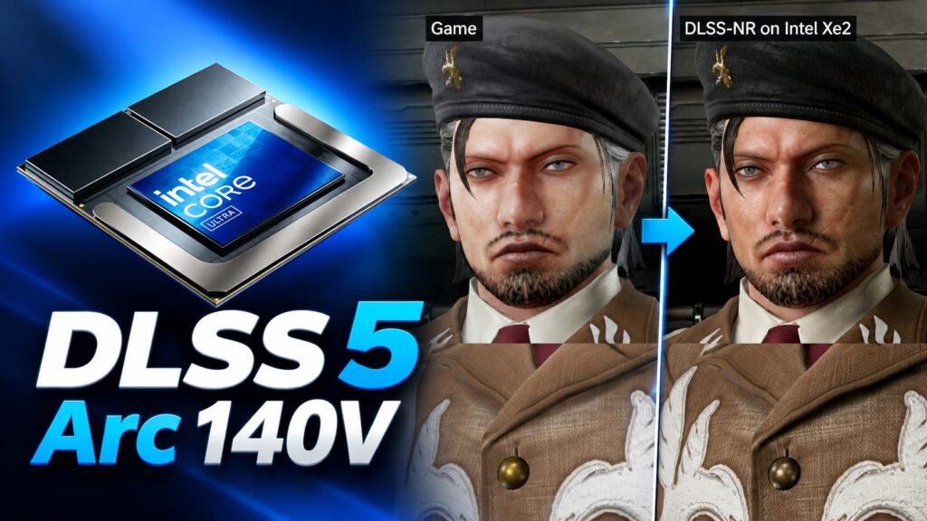 DLSS 5 Neural Rendering chạy được trên Intel Arc 140V, không cần CUDA nhưng FPS sụt còn 3-5 DLSS 5 Neural Rendering chạy thành công trên Intel Arc 140V không cần CUDA.