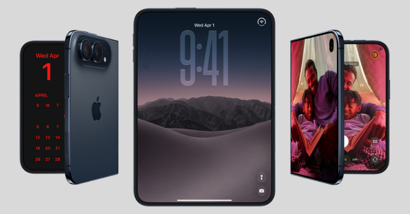 iPhone Duo với màn hình trong 7,6 inch và màn hình ngoài 5,4 inch.