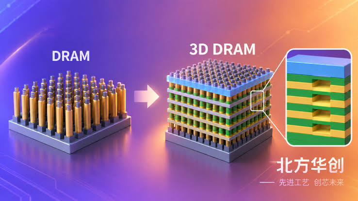 Nghiên cứu của Naura về khắc đồng đều trên 64 lớp 3D DRAM.