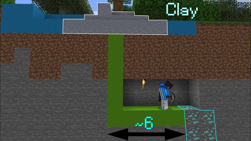 Lưu ý an toàn khi đào kim cương minecraft ở Y thấp.